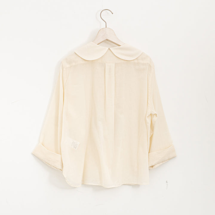 MARGARET HOWELL /WOMEN　COTTON SILK CHIFFON SHIRT　5785253202-suomi