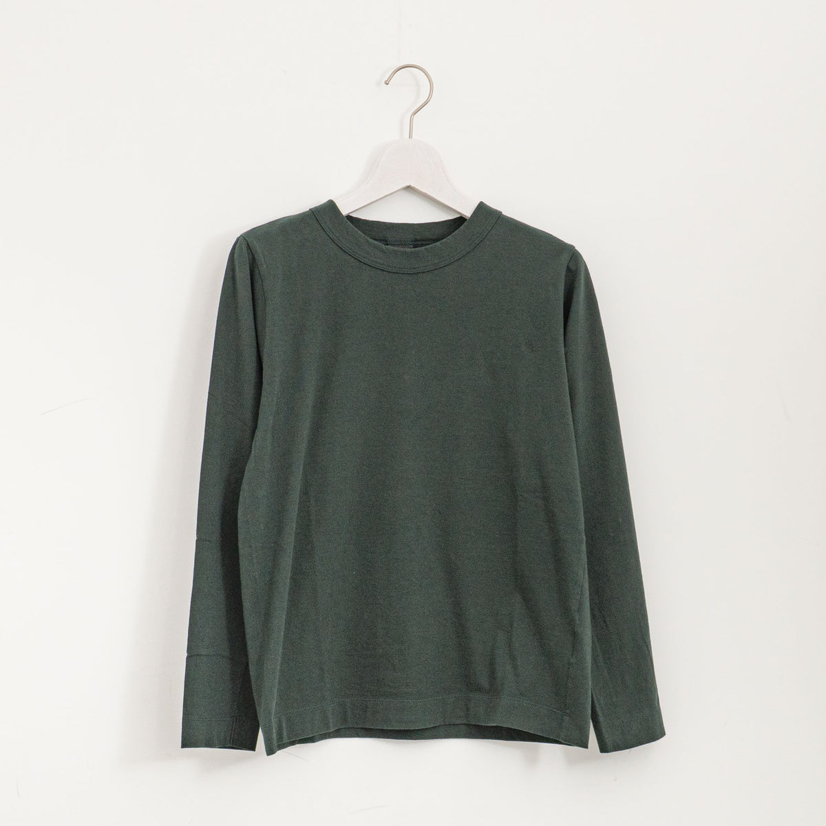 homspun｜天竺長袖Tシャツ 252-6616-YS（3.dark green）