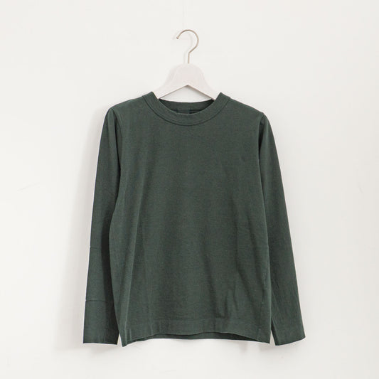 homspun｜天竺長袖Tシャツ 252-6616-YS（3.dark green）