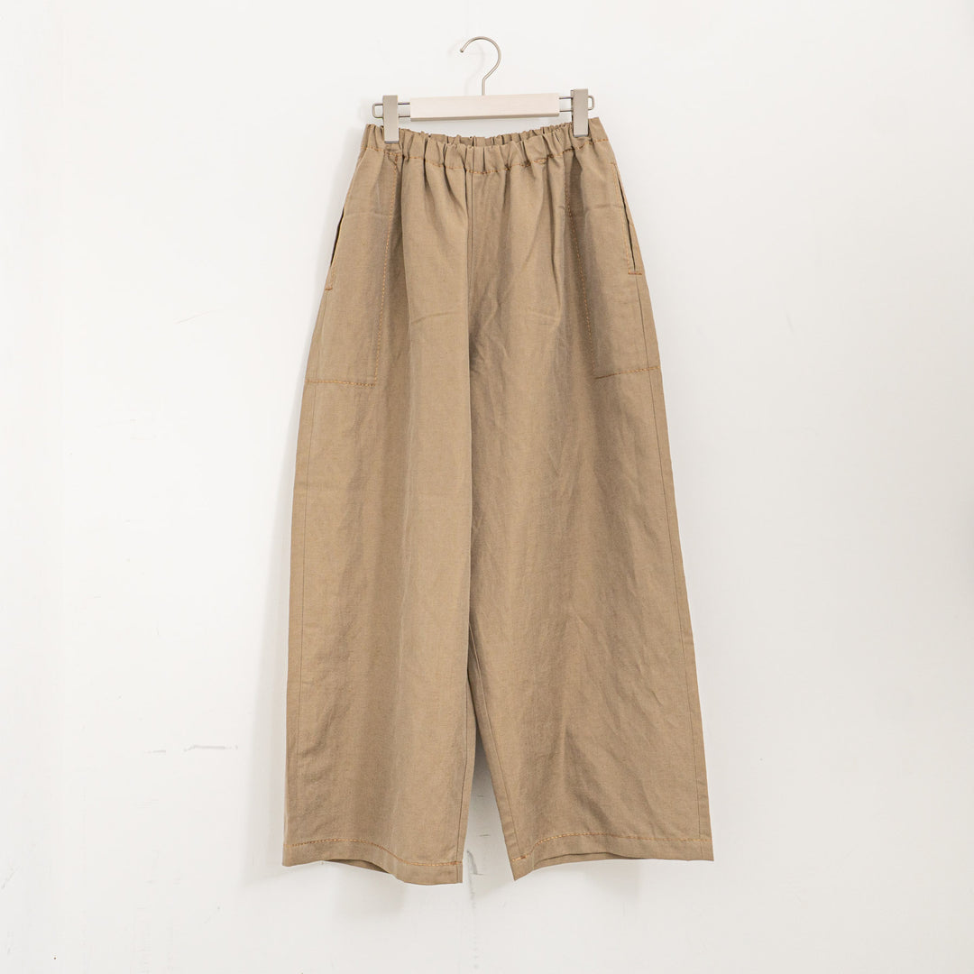 homspun /ウールリネンギャザーワイドパンツ 252-3389