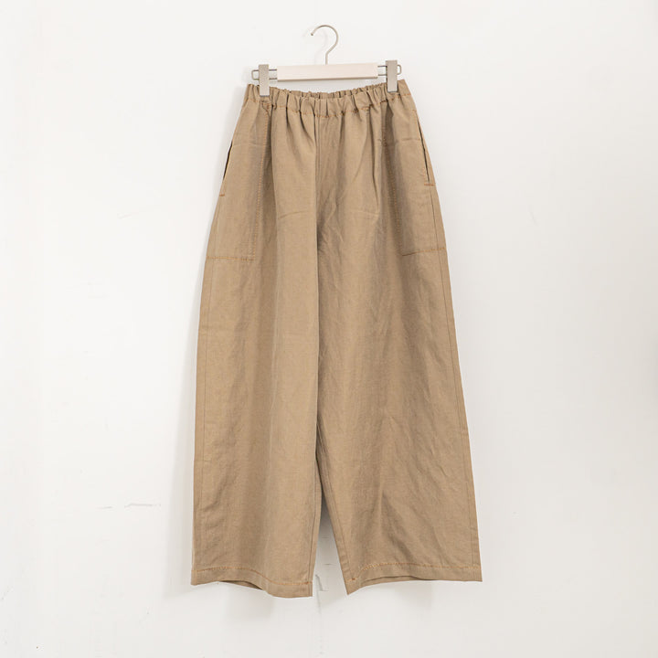 homspun /ウールリネンギャザーワイドパンツ 252-3389