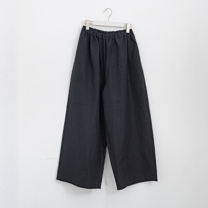 homspun /ウールリネンギャザーワイドパンツ 252-3389