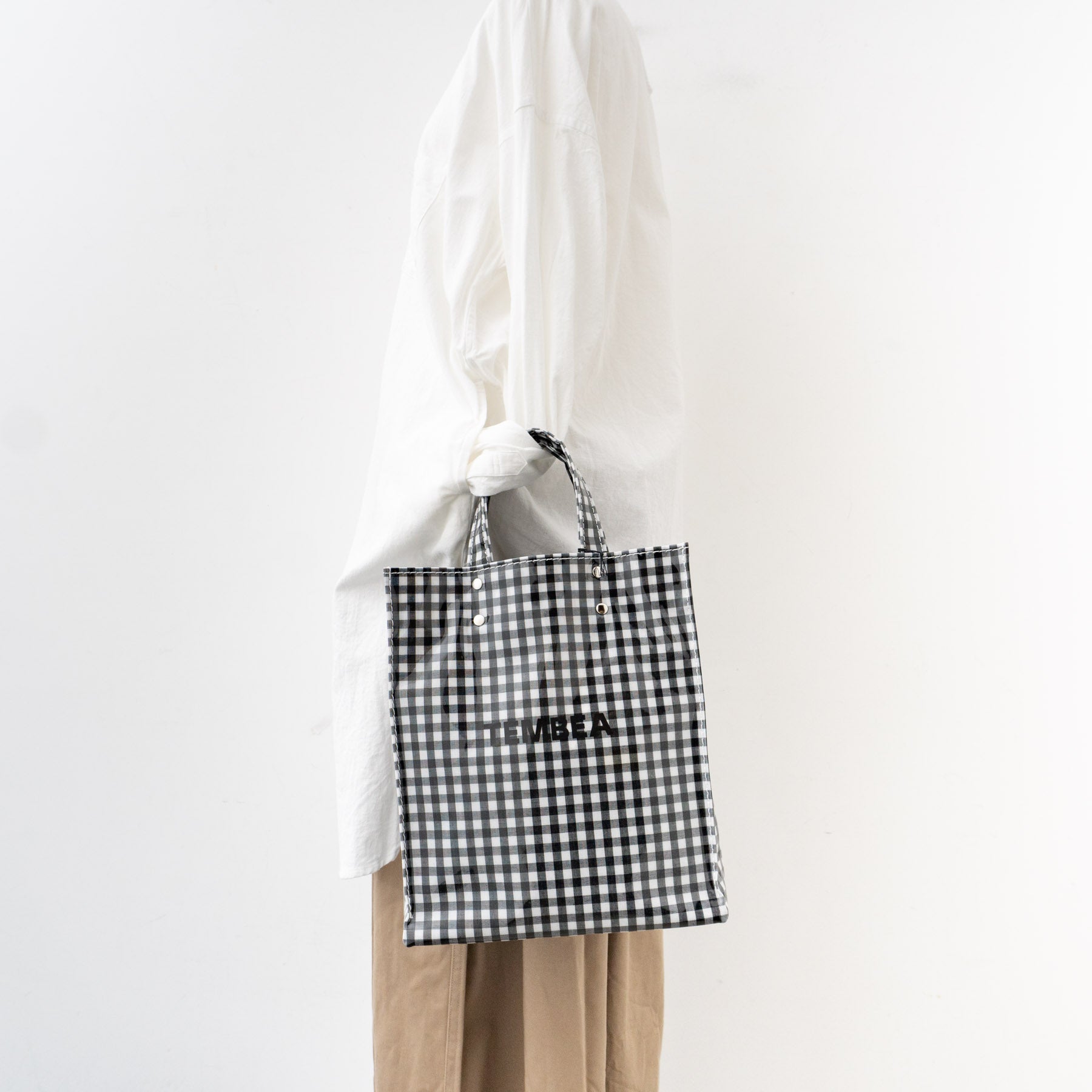TEMBEA｜PAPER TOTE col.GINGHAM/BLACK – haus-netstore