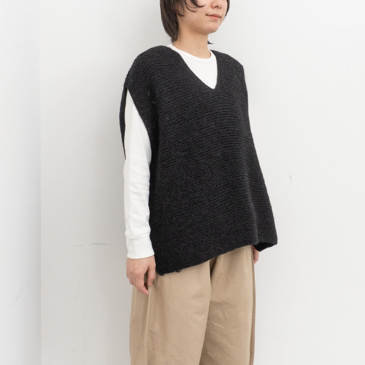 ゴーシュ｜アリパカウールハンドニット ベスト　G264-K001