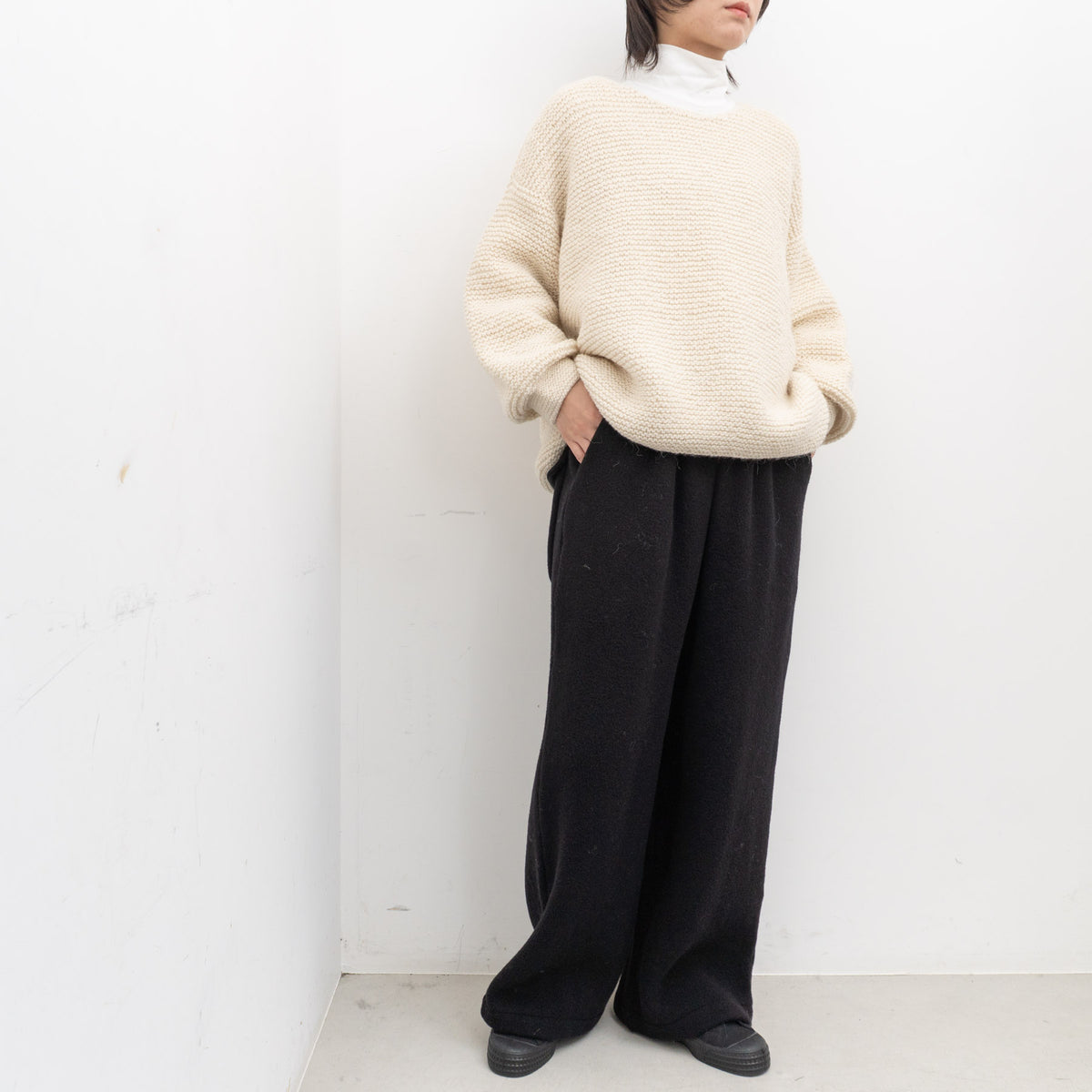 ゴーシュ｜ウールフリースワイドパンツ　G264-T012