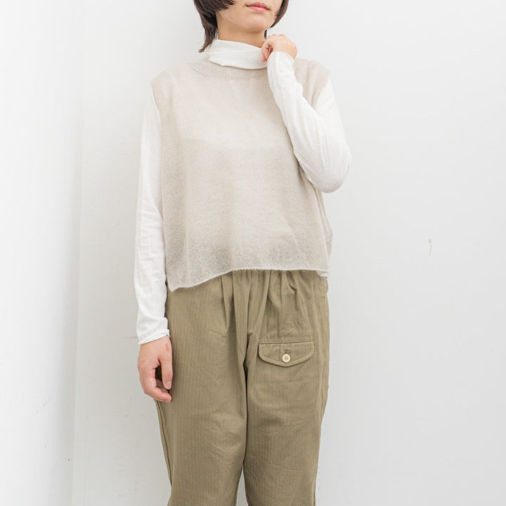 evam eva/　mohair silk vest E253K048