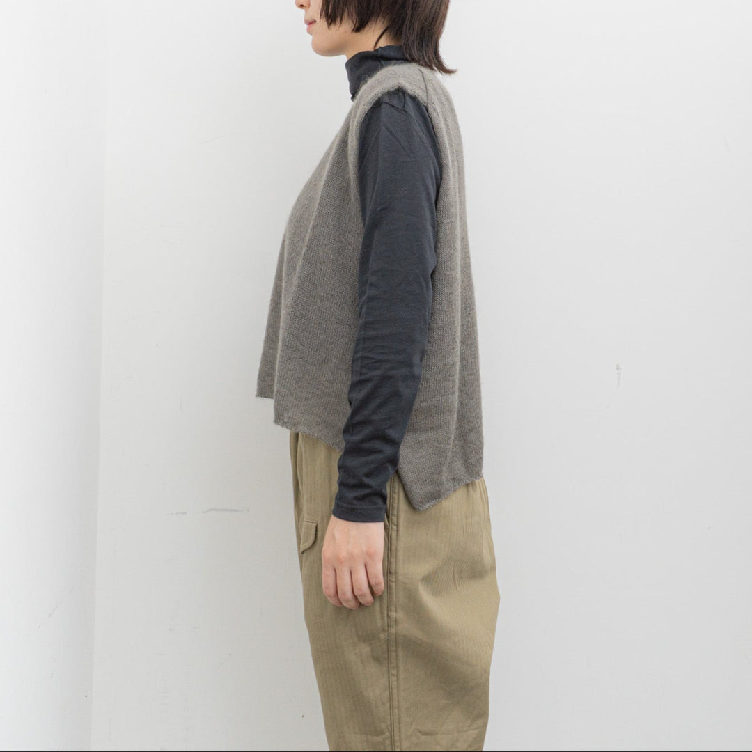 evam eva/　mohair silk vest E253K048