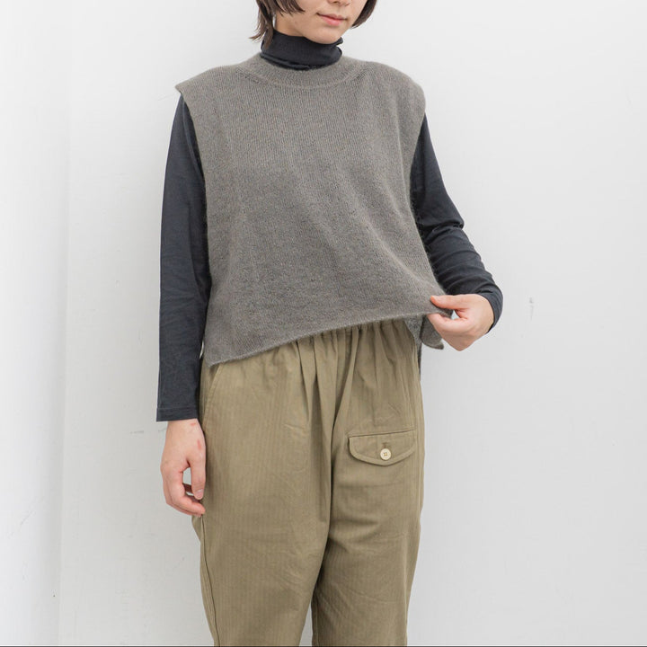 evam eva/　mohair silk vest E253K048