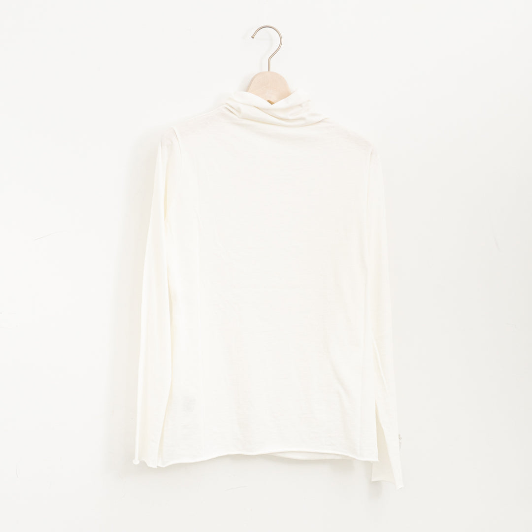 evam eva/　cotton cut&sew turtleneck pullover V002C029