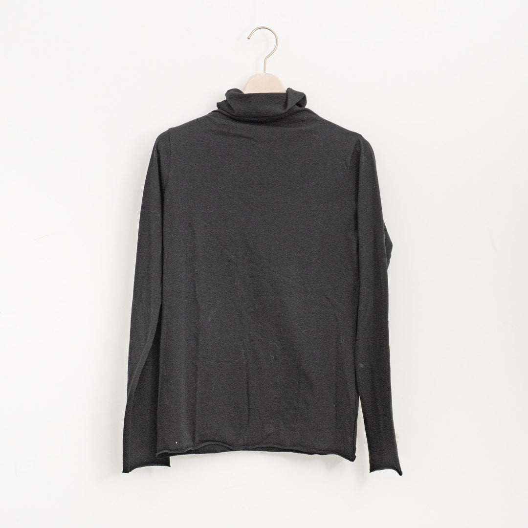evam eva/　cotton cut&sew turtleneck pullover V002C029