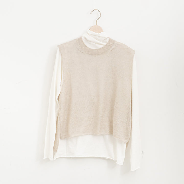 evam eva/　mohair silk vest E253K048