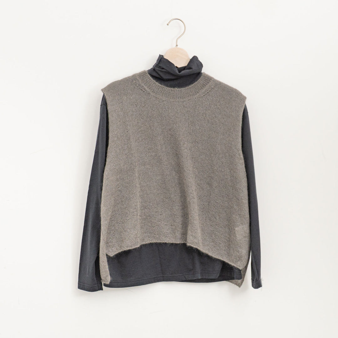 evam eva/　mohair silk vest E253K048
