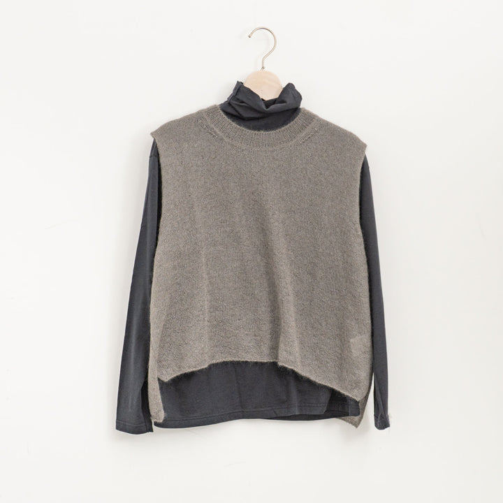 evam eva/　mohair silk vest E253K048