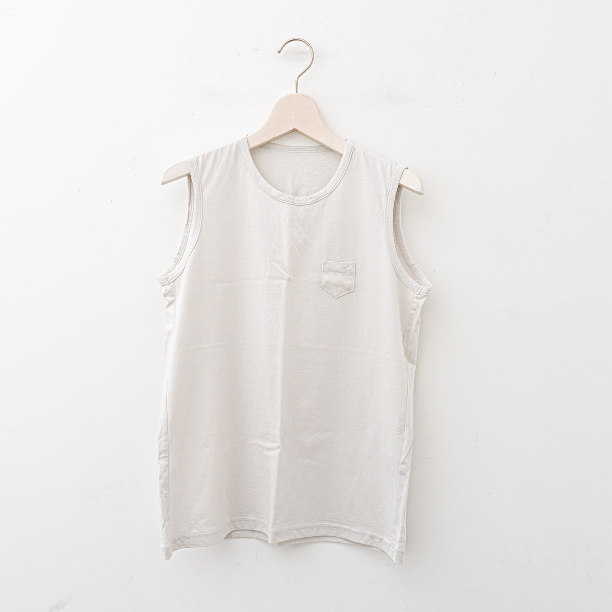 ゴーシュ｜オーガニックスビン天竺ノースリーブ G241-T044（LIGHT GRAY）
