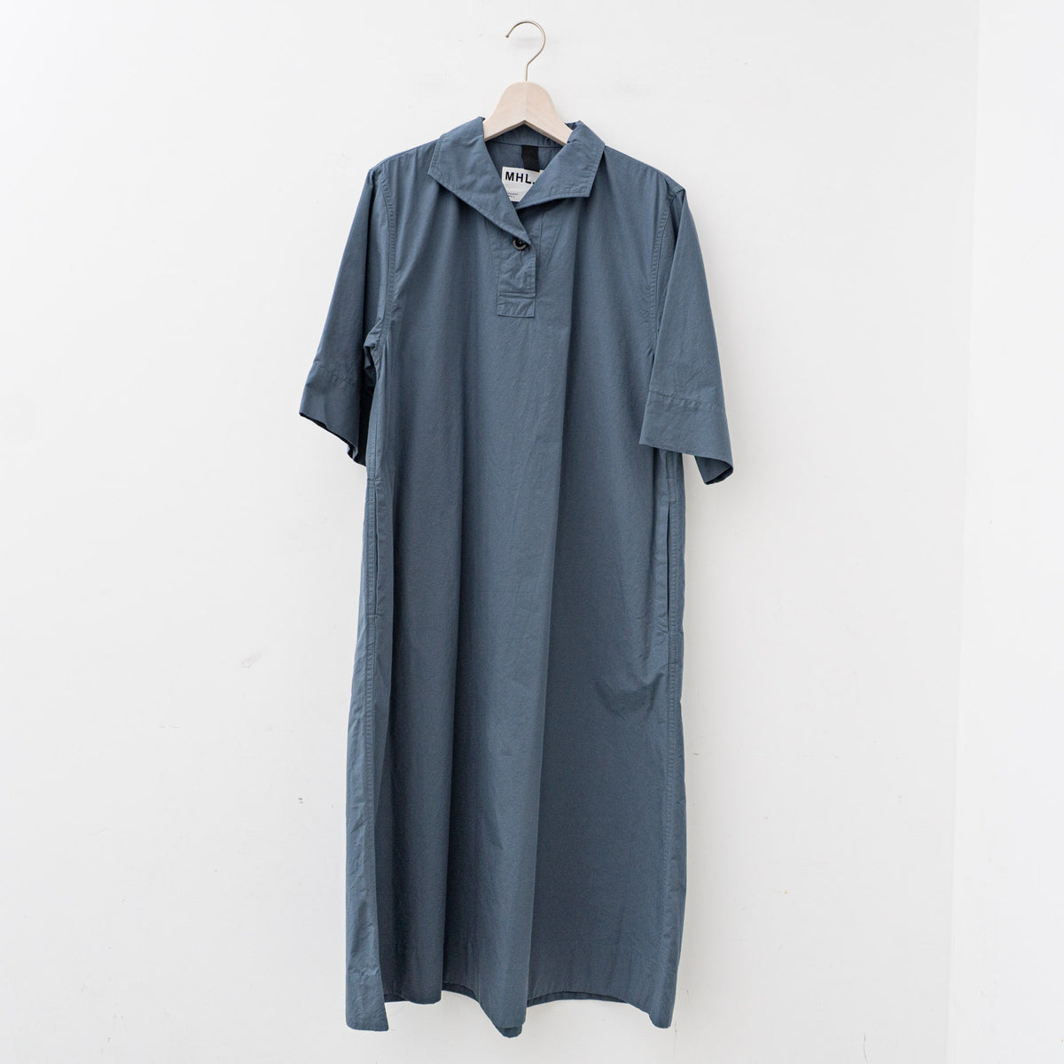 MHL.｜WOMEN　ORGANIC COTTON PLAINWEAVE 5954158501（DARK BLUE）