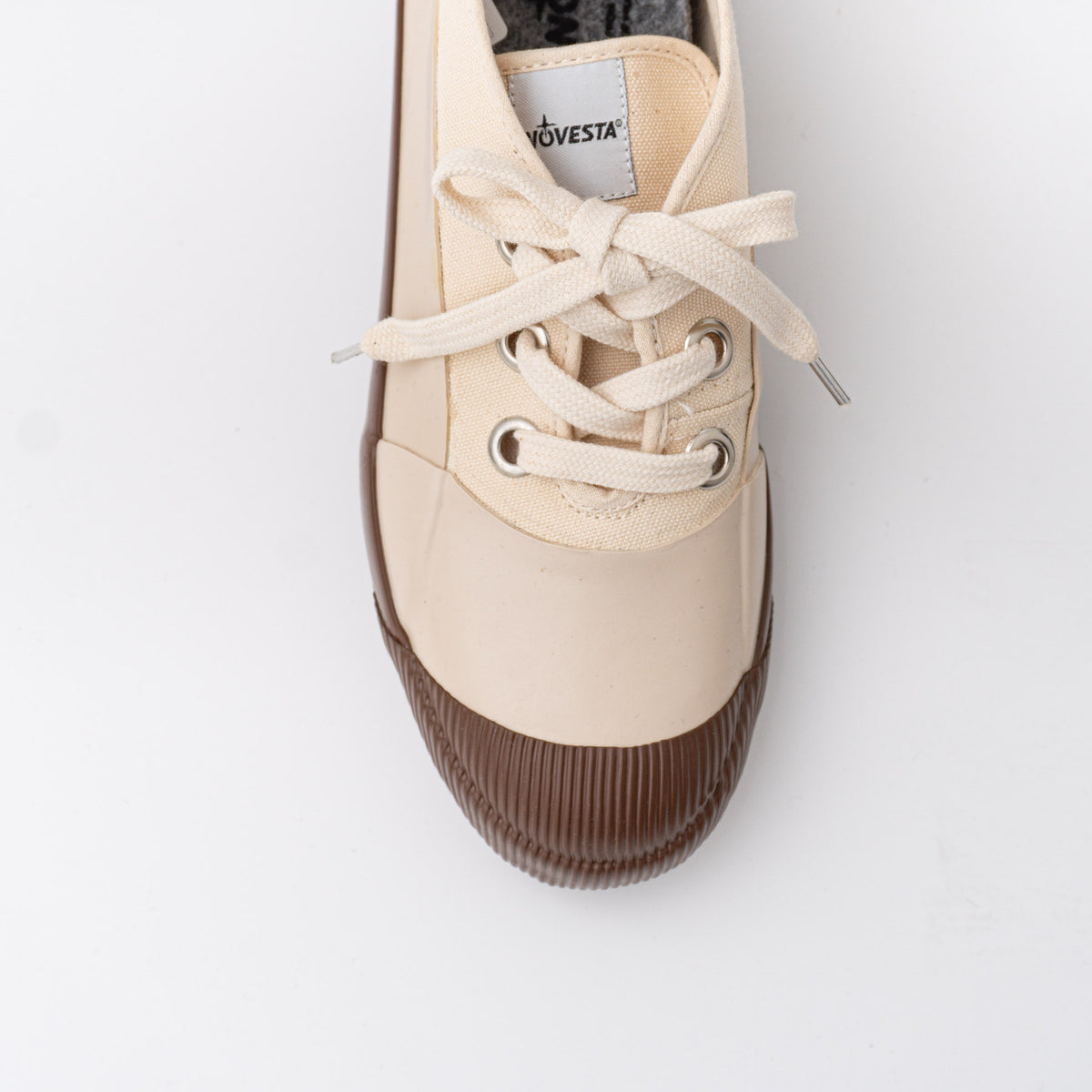 NOVESTA｜WOMEN　RUBBER SNEAKER LOW（ECRU/BROWN）