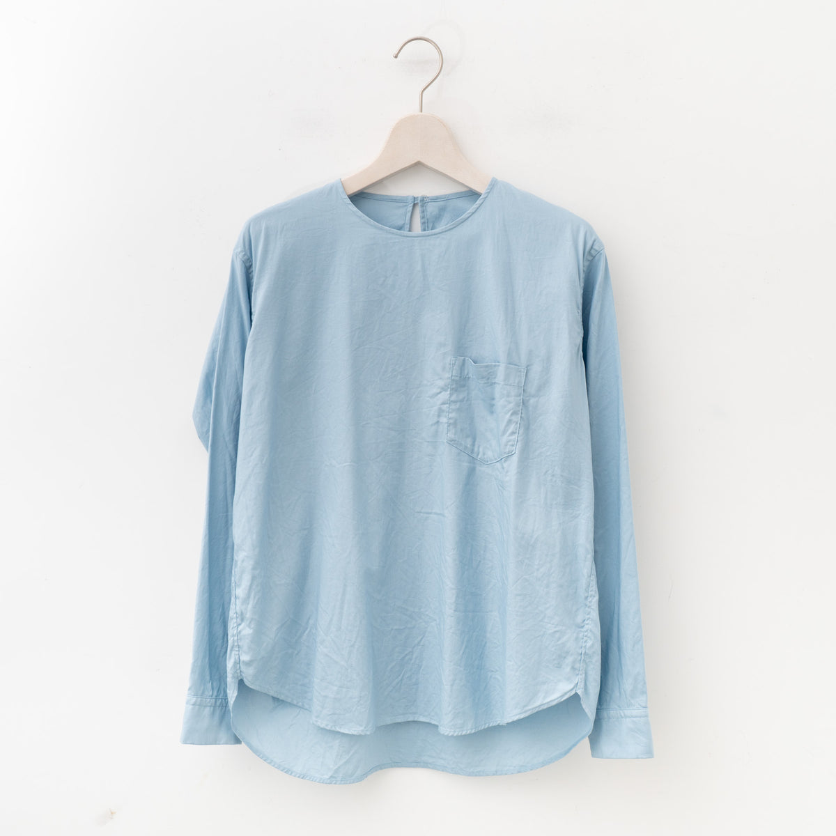 ゴーシュ｜80/1スビンオックス プルオーバーブラウス G231-B034（ライトブルー）