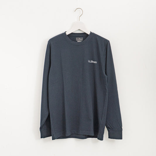LL Bean｜Japan Fit Carefree Unshrinkable Tees, Long-Sleeve Graphic（Black）