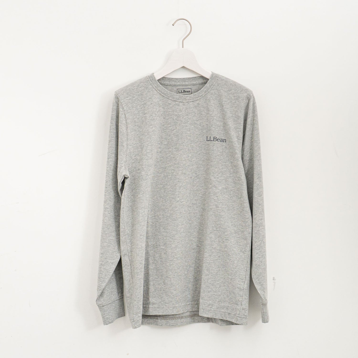 LL Bean｜Japan Fit Carefree Unshrinkable Tees, Long-Sleeve Graphic（Gray Heather）