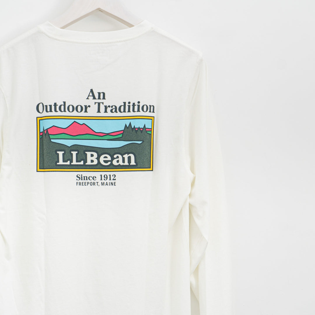 LL Bean/　Japan Fit Carefree Unshrinkable Tees, Long-Sleeve Graphic