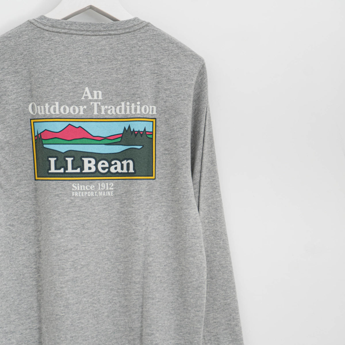LL Bean｜Japan Fit Carefree Unshrinkable Tees, Long-Sleeve Graphic