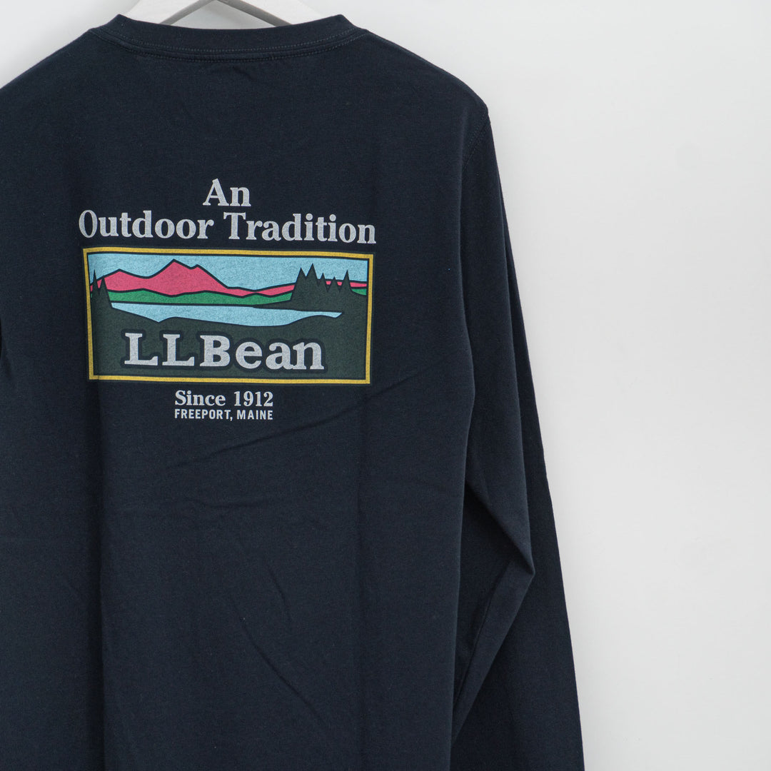 LL Bean/　Japan Fit Carefree Unshrinkable Tees, Long-Sleeve Graphic