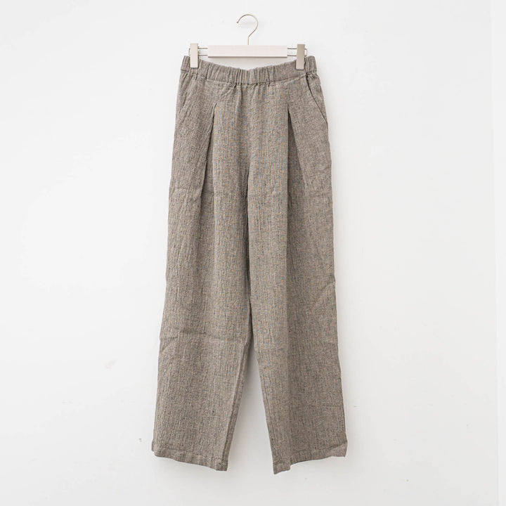 evam eva/　linen cotton tuck pants E241T153