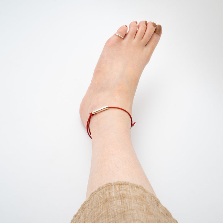 _Fot/WOMEN　leather anklet 14011a_a