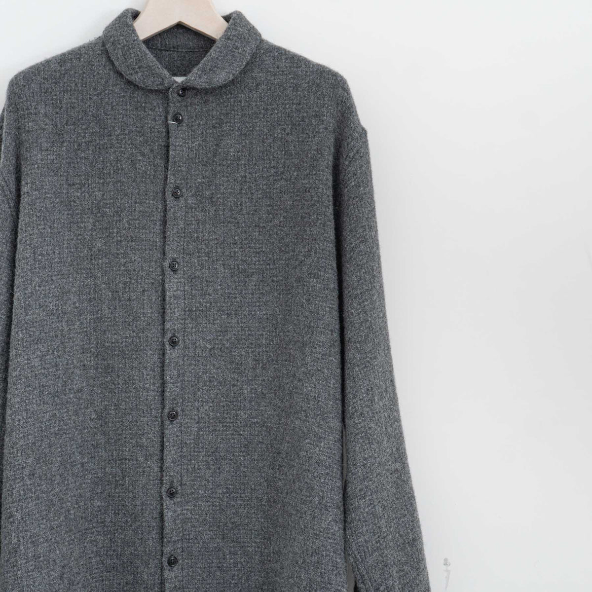 nonnotte｜MEN　Oversized Shirt Round Collar N-25A-015