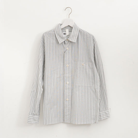 MHL.｜MEN　PJ STRIPE COTTON POPLIN SHIRT  5965250204
