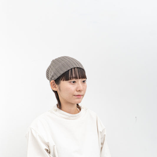2026AW mature ha.｜slant cutting knit cap MK-4133-H