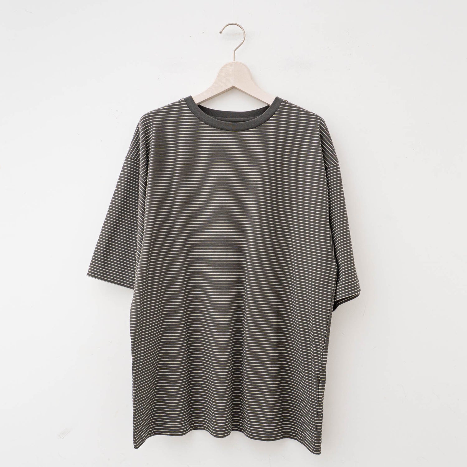 KAPTAIN SUNSHINE｜MEN　Hard Twisted Border Jersey S/S Tee（INK BLACK BORDER）