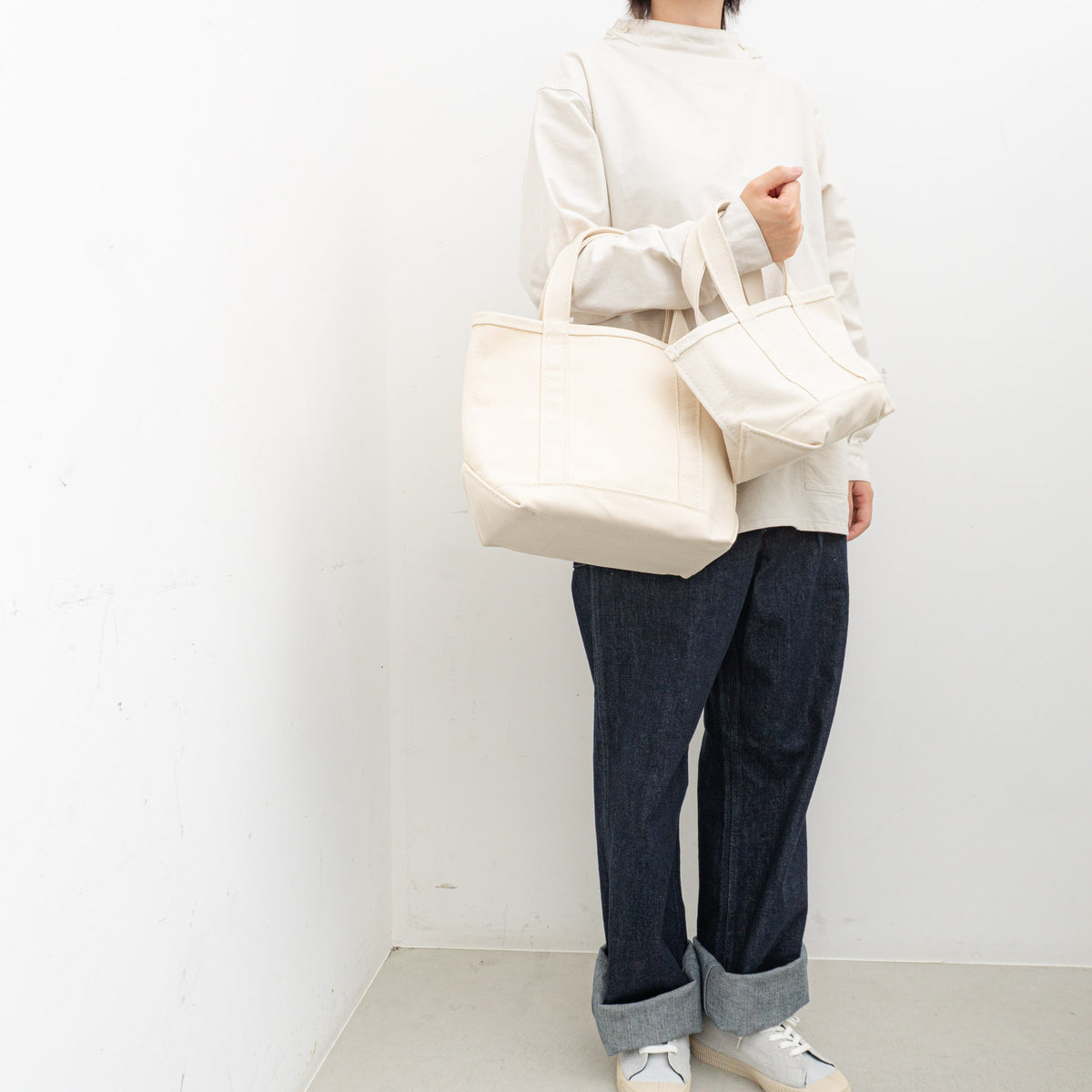 LL Bean｜Solid Boat and Tote col.Natural