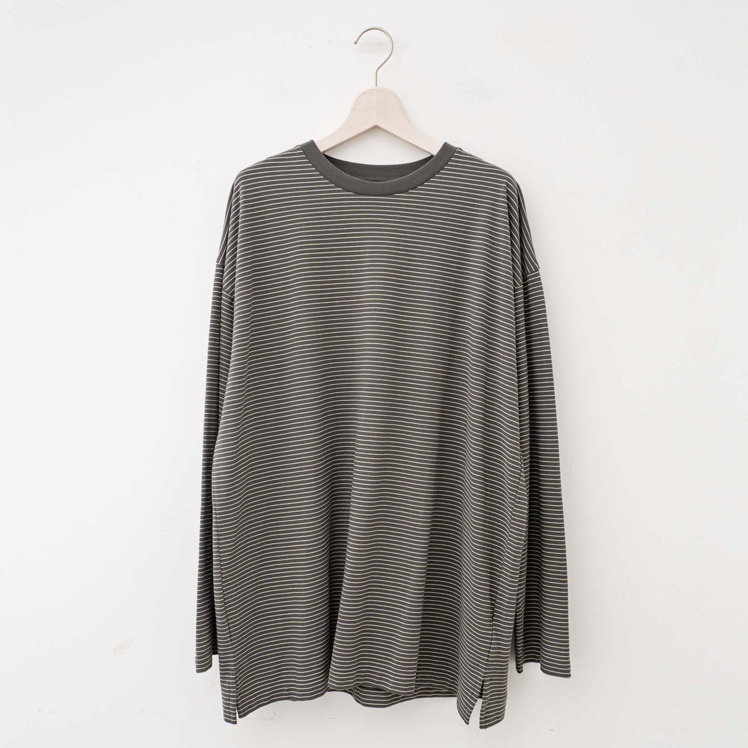 KAPTAIN SUNSHINE｜MEN　Hard Twisted Border Jersey L/S Tee（INK BLACK BORDER）