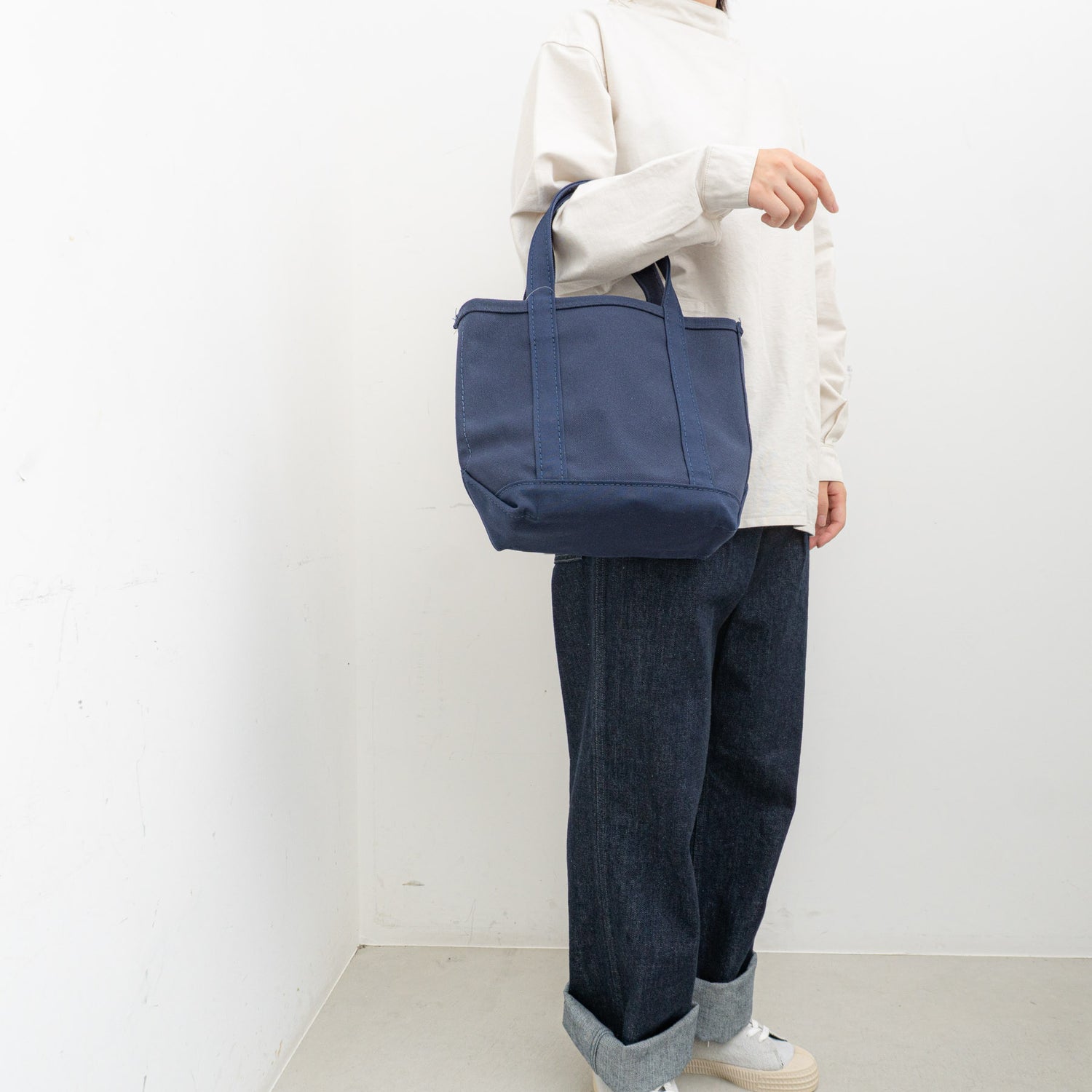LL Bean｜Solid Boat and Tote col.Navy