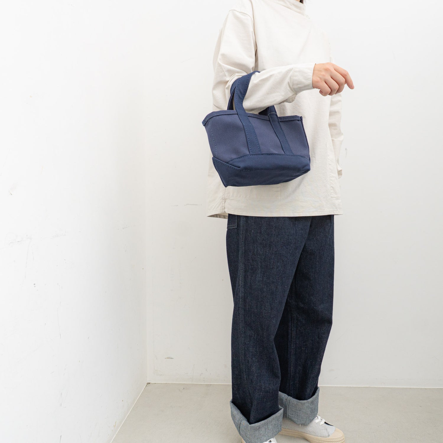 LL Bean｜Solid Boat and Tote col.Navy