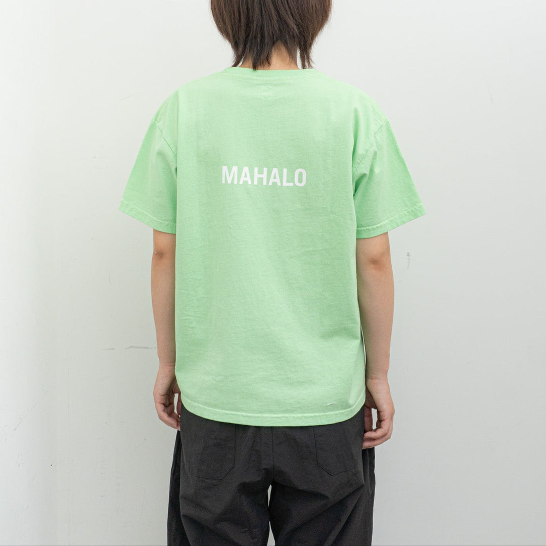 SUNSHINE+CLOUD/UNISEX　grown in the sun Tシャツ ALOHA-MAHALO　col.L.GREEN