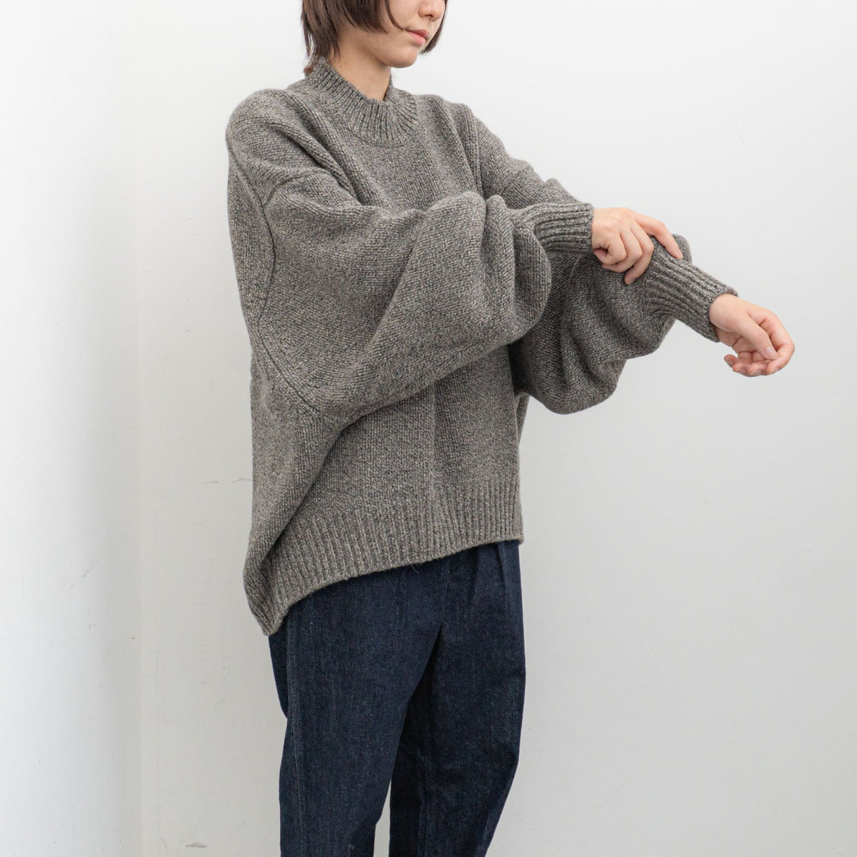 nonnotte｜Draping Extra Over C/N Pullover