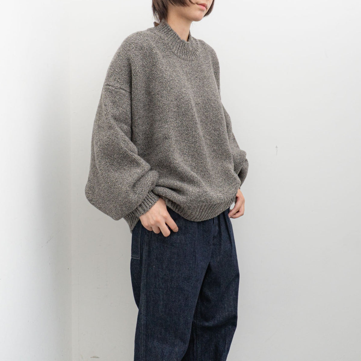 nonnotte｜Draping Extra Over C/N Pullover