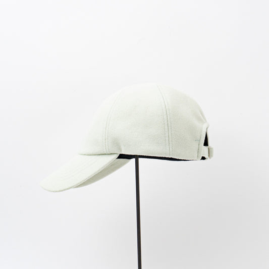 2026AW mature ha.｜trainer cap ear / melton MIL-TC1170-H（pale mint）