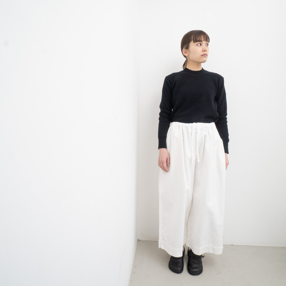 ゴーシュ｜23AW　カツラギ八分丈ワイドパンツ G234-P027