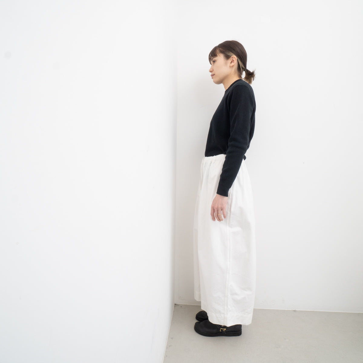 ゴーシュ｜23AW　カツラギ八分丈ワイドパンツ G234-P027