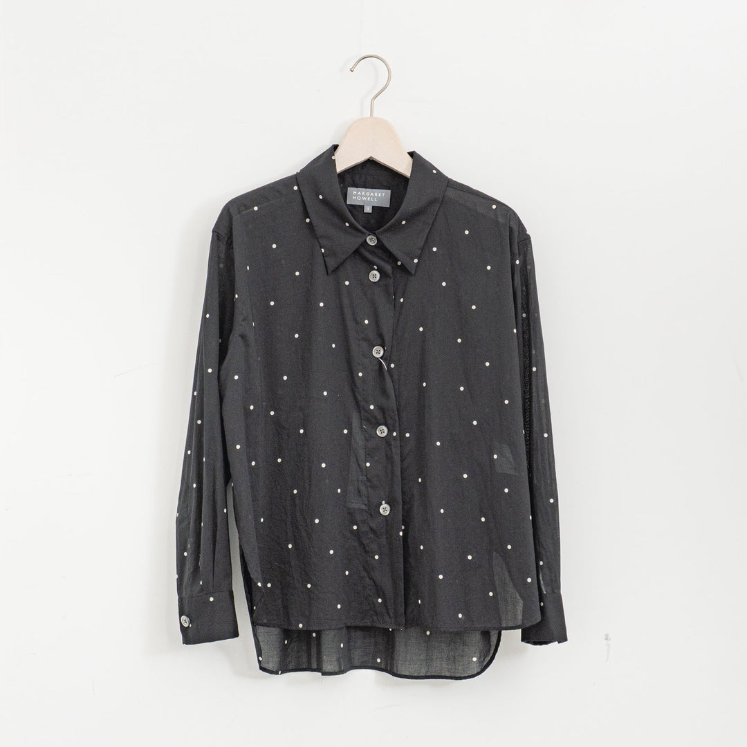 MARGARET HOWELL /WOMEN　COTTON POLKA DOT SHIRT 5785253209-suomi