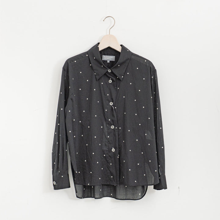 MARGARET HOWELL /WOMEN　COTTON POLKA DOT SHIRT 5785253209-suomi