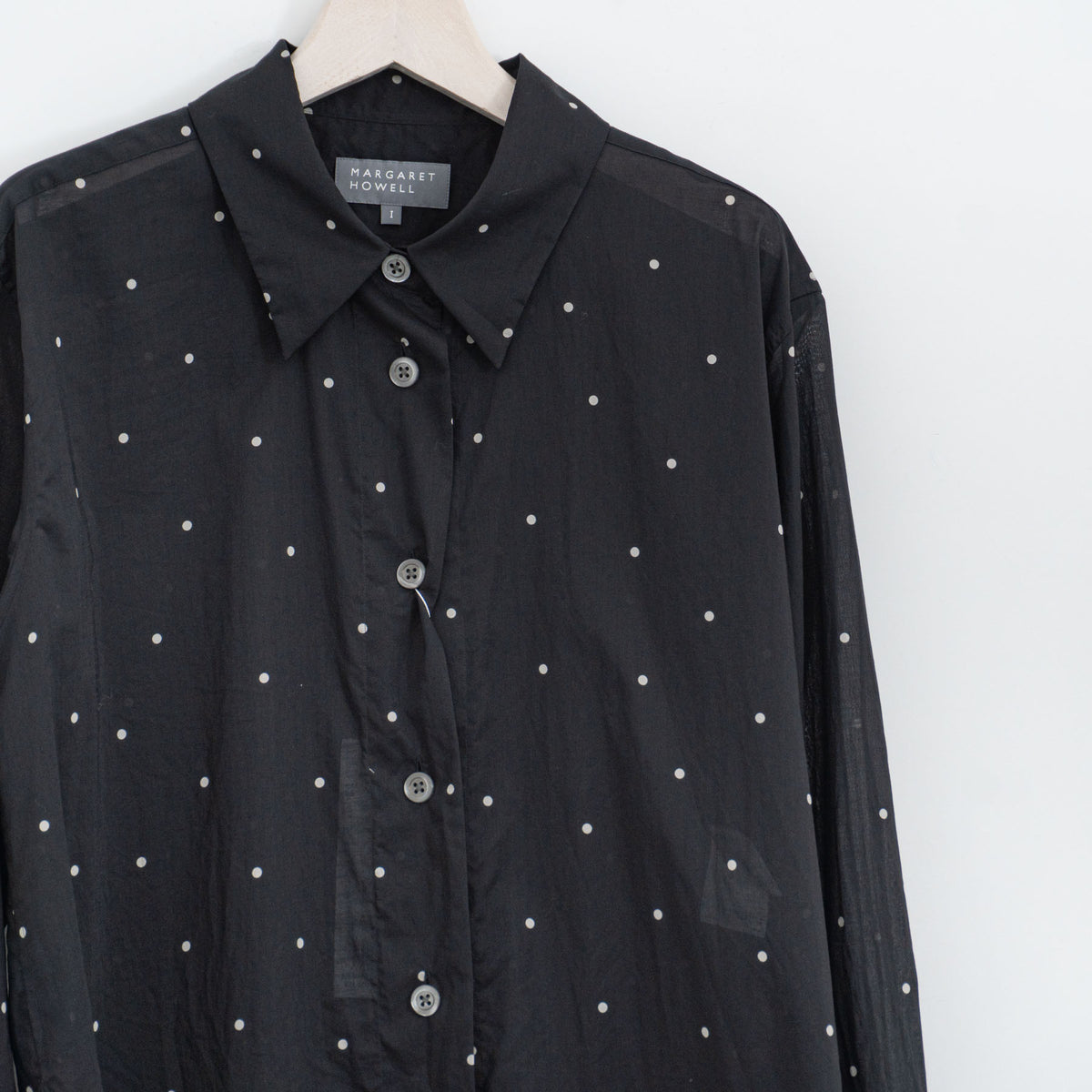 MARGARET HOWELL｜WOMEN　COTTON POLKA DOT SHIRT 5785253209-suomi