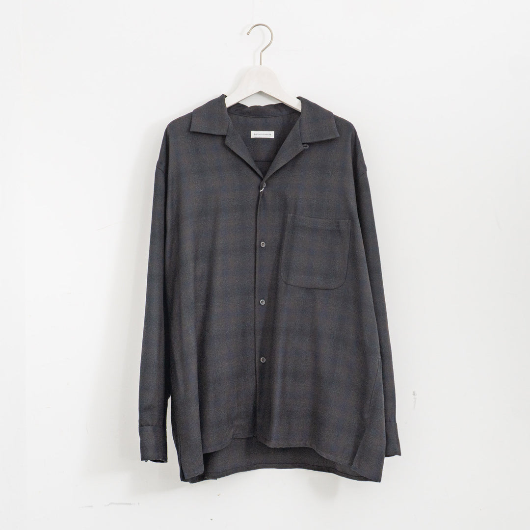 KAPTAIN SUNSHINE/　Wool Ombre Open Collared Shirt