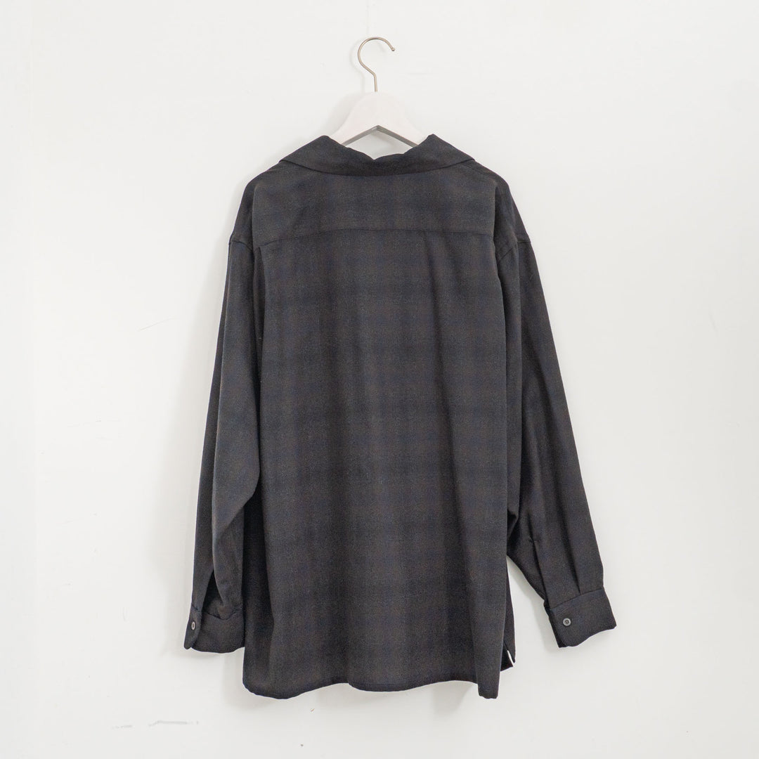 KAPTAIN SUNSHINE/　Wool Ombre Open Collared Shirt