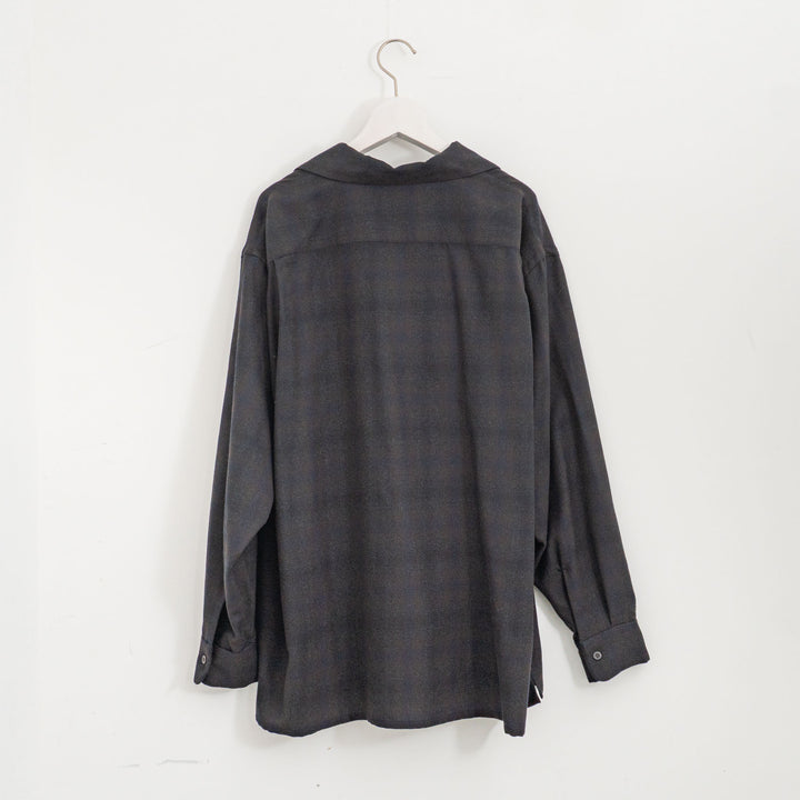 KAPTAIN SUNSHINE/　Wool Ombre Open Collared Shirt