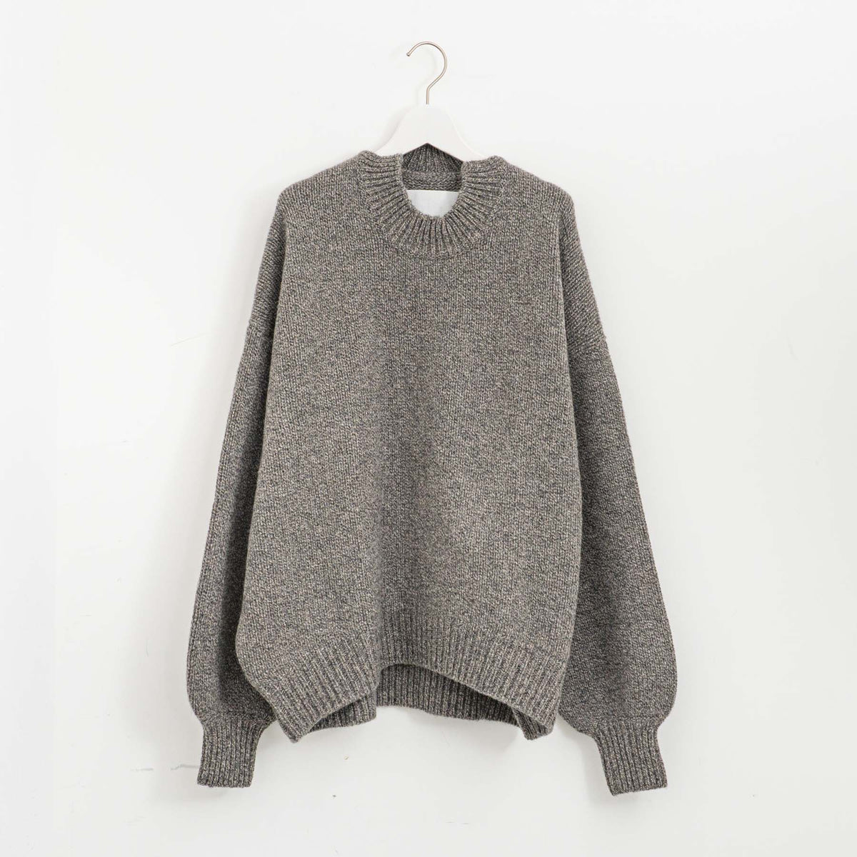 nonnotte｜Draping Extra Over C/N Pullover（YAK Natural×Top Gray）