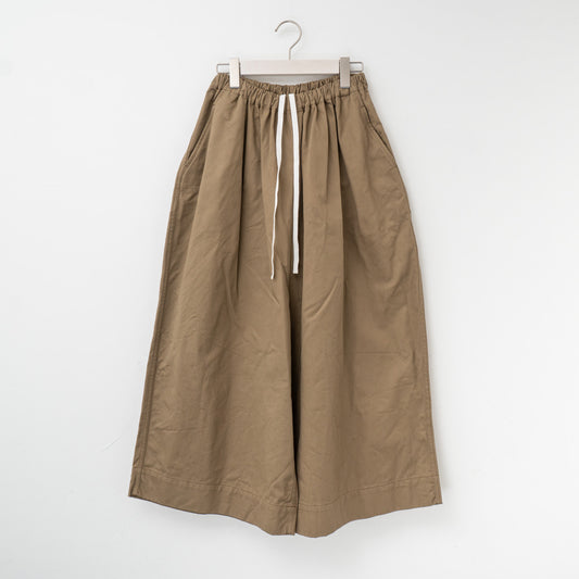 ゴーシュ｜23AW　カツラギ八分丈ワイドパンツ G234-P027（ベージュ）